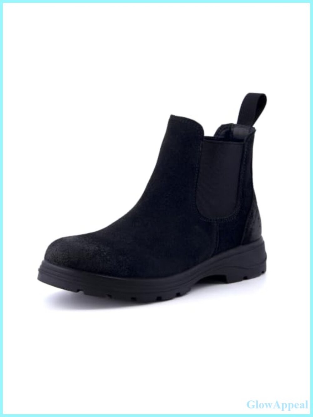 Water Resistant Genuine Suede Chelsea Ankle Boots Lug Sole